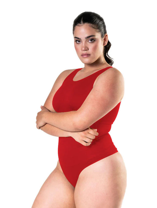 Round Neck Thong Bodysuit HeyShape