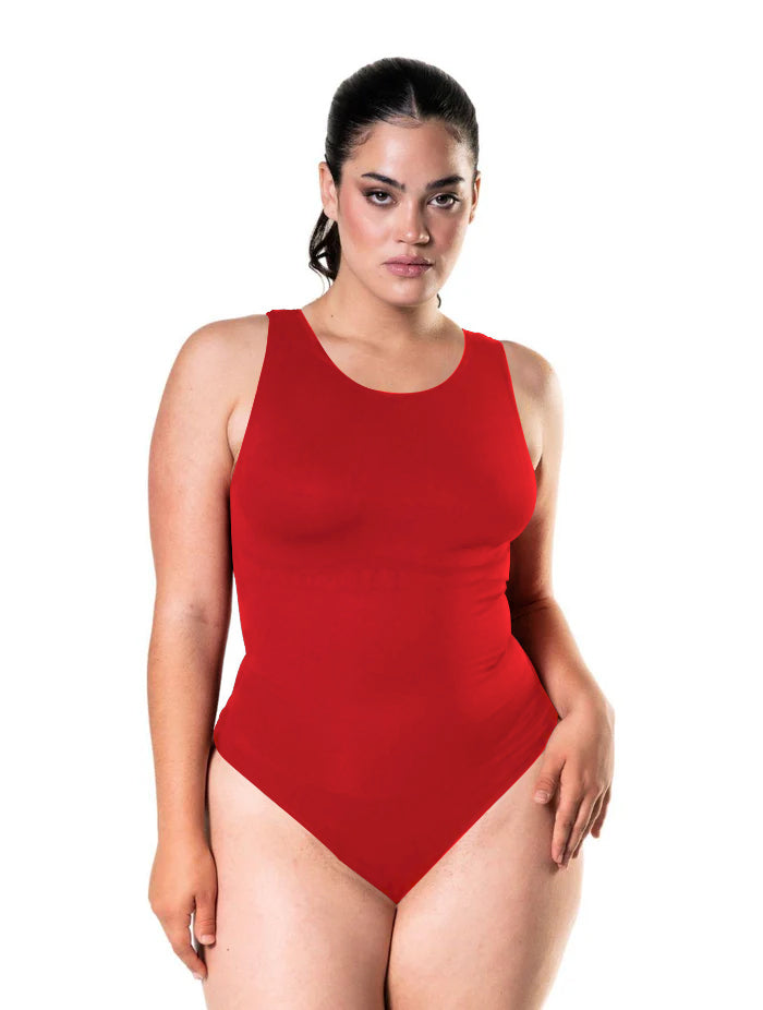 Round Neck Thong Bodysuit HeyShape