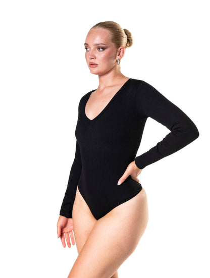 Long Sleeve Scoop Neck Bodysuit HeyShape