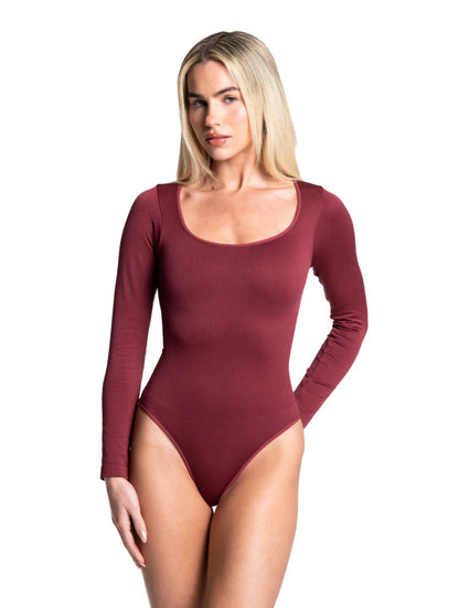 Long Sleeve Thong Bodysuit HeyShape