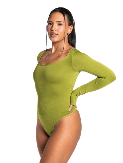 Long Sleeve Thong Bodysuit HeyShape