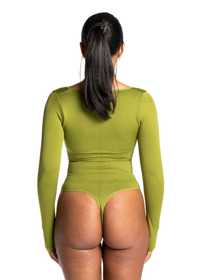 Long Sleeve Thong Bodysuit HeyShape