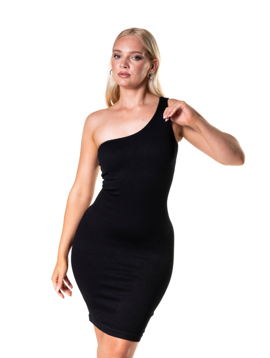 One Shoulder Shapewear Mini Dress HeyShape