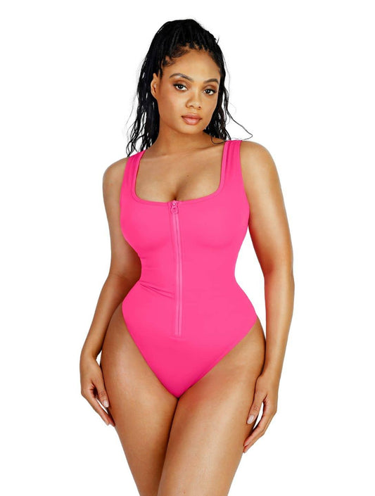 Sculpting Zip Up Swimsuit HeyShape