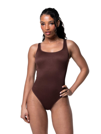 Ribbed Snatched Shapewear Bodysuit HeyShape