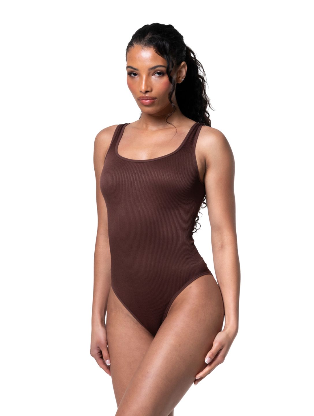 Ribbed Snatched Shapewear Bodysuit HeyShape