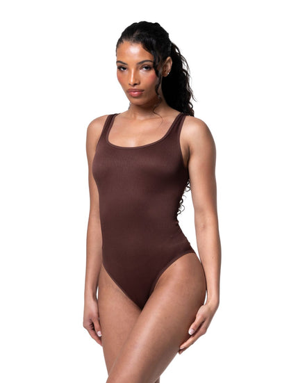 Ribbed Snatched Shapewear Bodysuit HeyShape