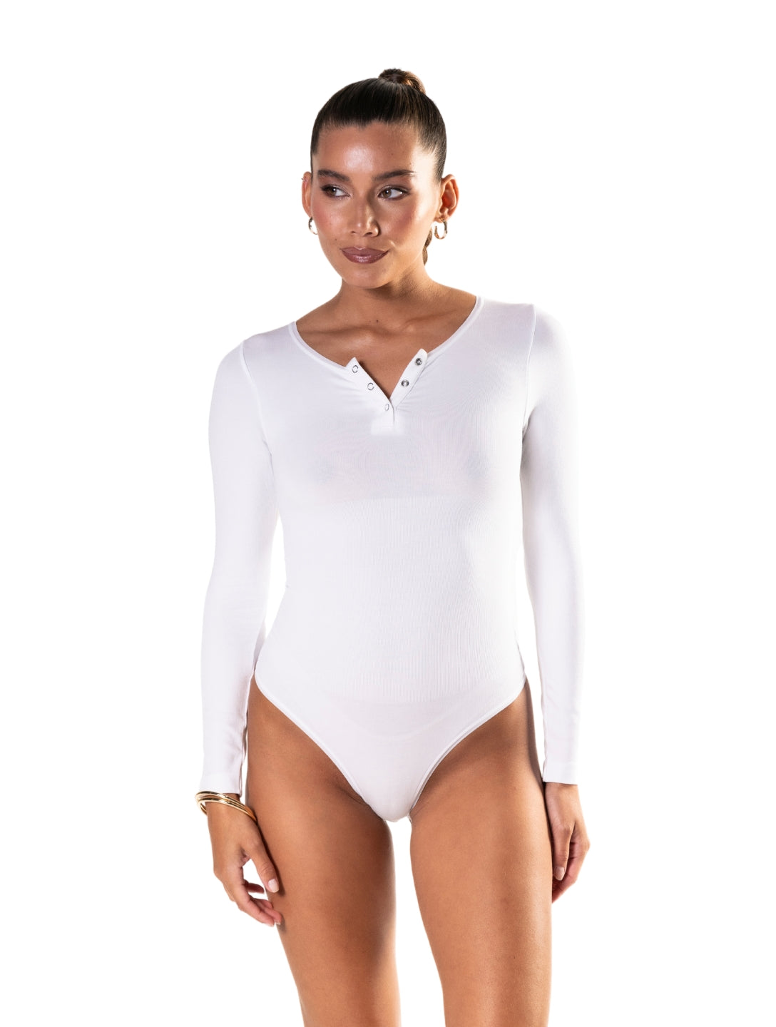 Seamless Long Sleeve Thong Bodysuit HeyShape