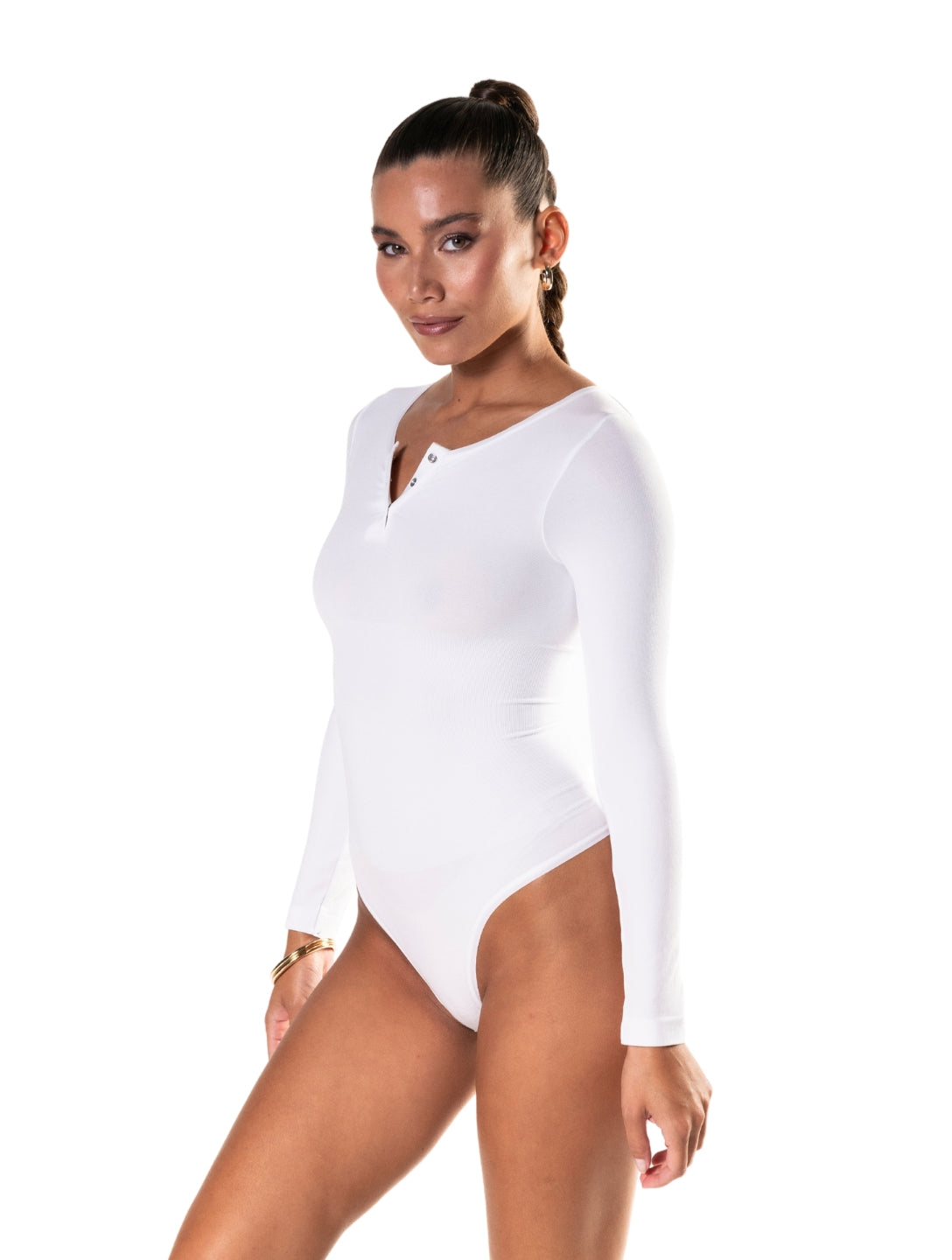 Seamless Long Sleeve Thong Bodysuit HeyShape