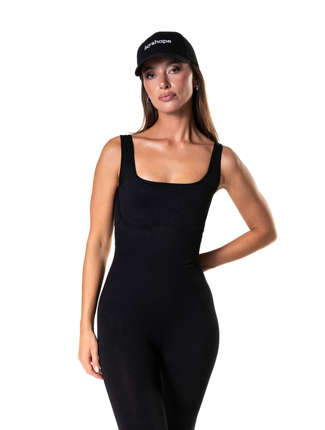 Square Neck U-Back Flared Jumpsuit HeyShape