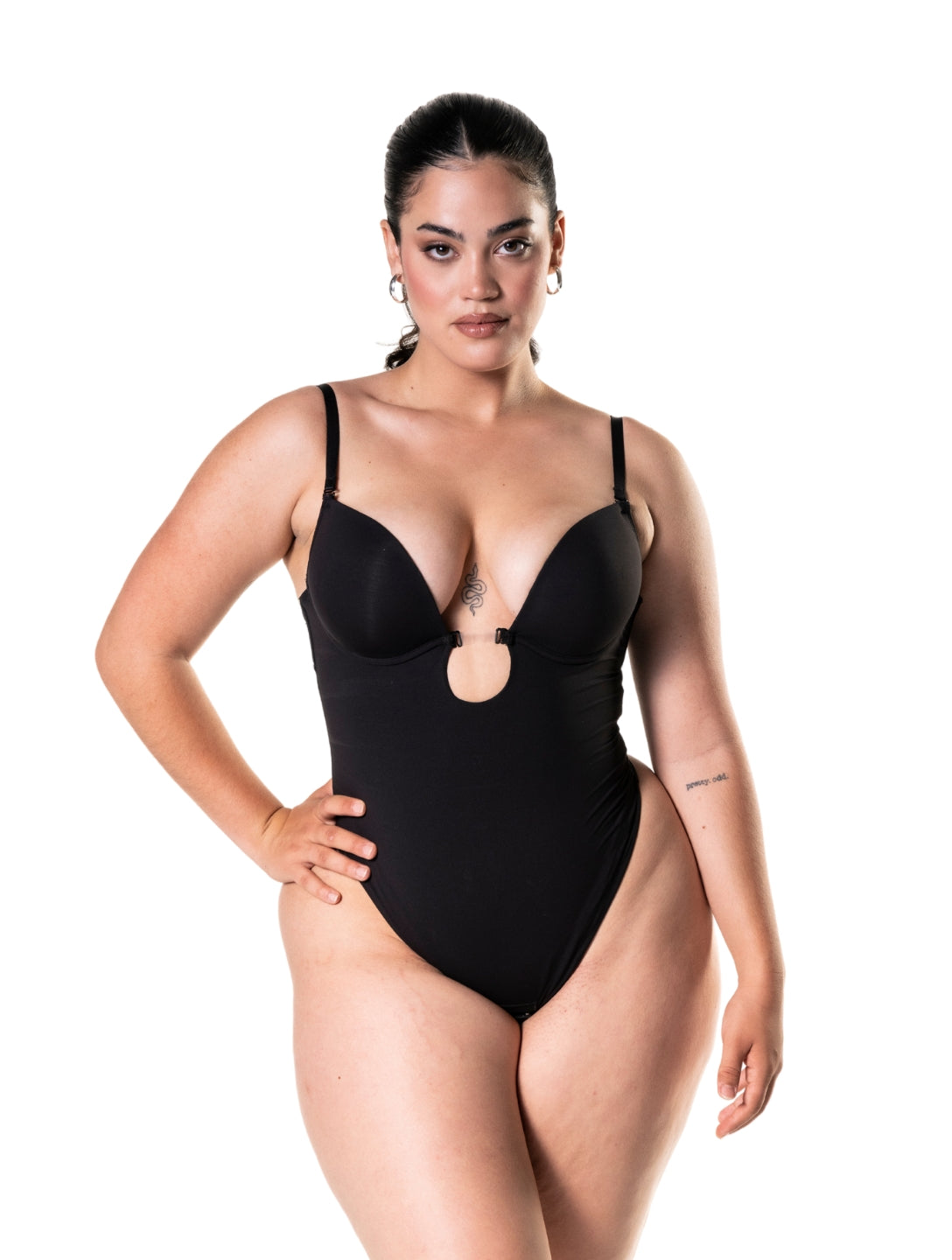 Plunge Shapewear Thong Bodysuit HeyShape